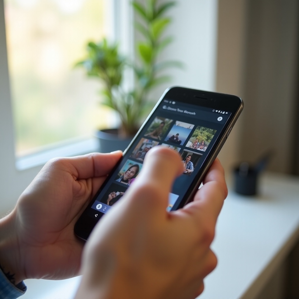 удалить фотографии на телефоне Android