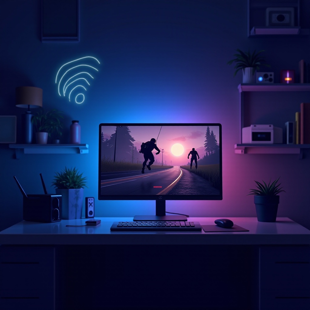 jak komputer do gier ma bezprzewodowe połączenie wifi