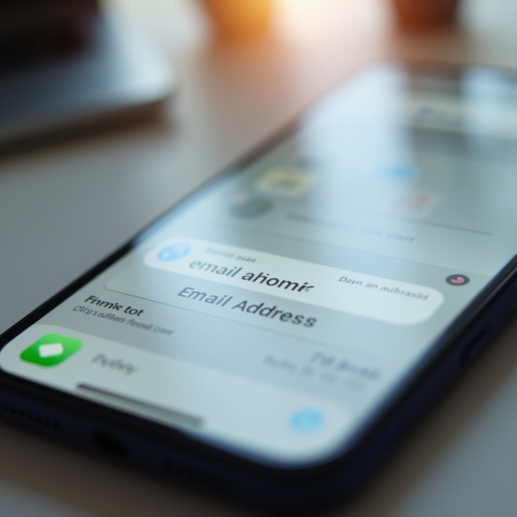 iphone الملء التلقائي لعنوان البريد الإلكتروني