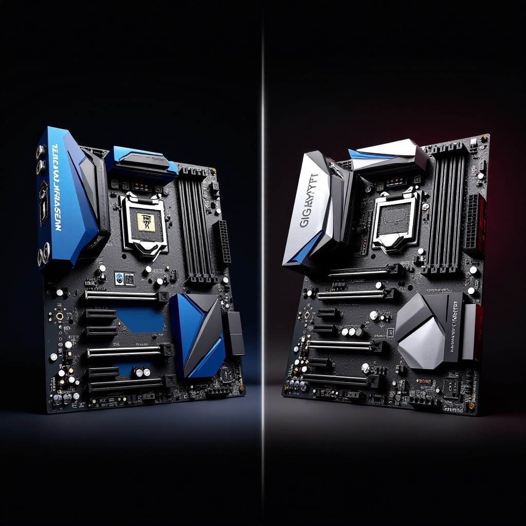 اللوحة الأم أسوس مقابل اللوحة الأم جيجابايت