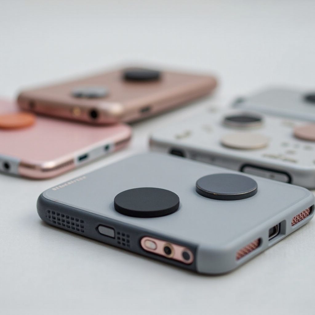 غطاء هاتف بمقبض للأصابع